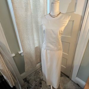 Gorgeous Vintage Satin Crop Skirt Set